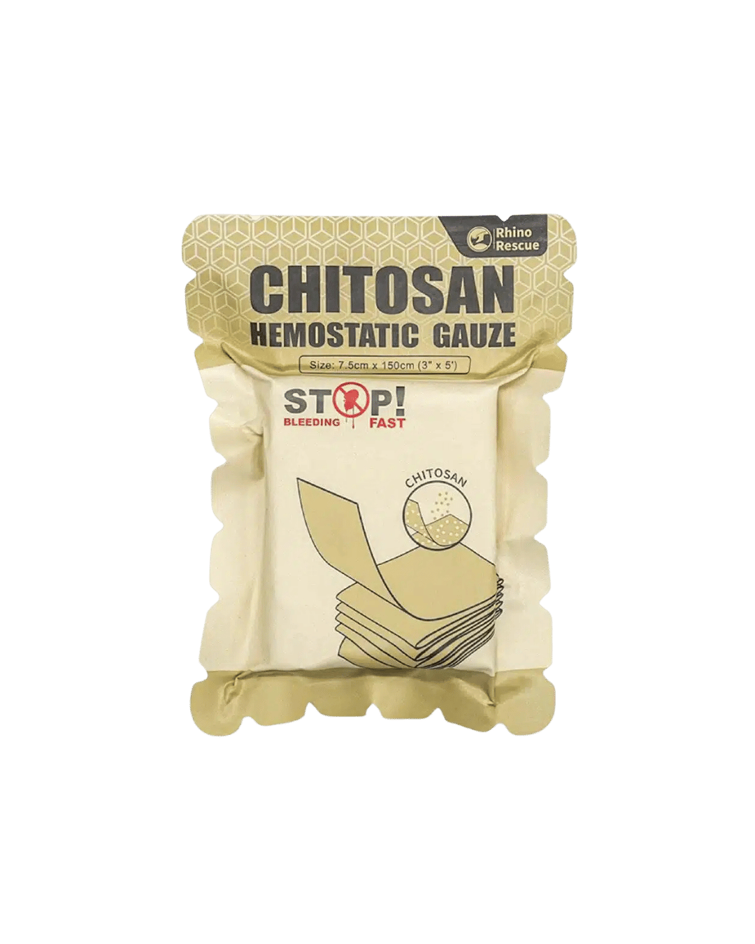 Chitosan Haemostatic Gauze 7.5x150cm Z-fold